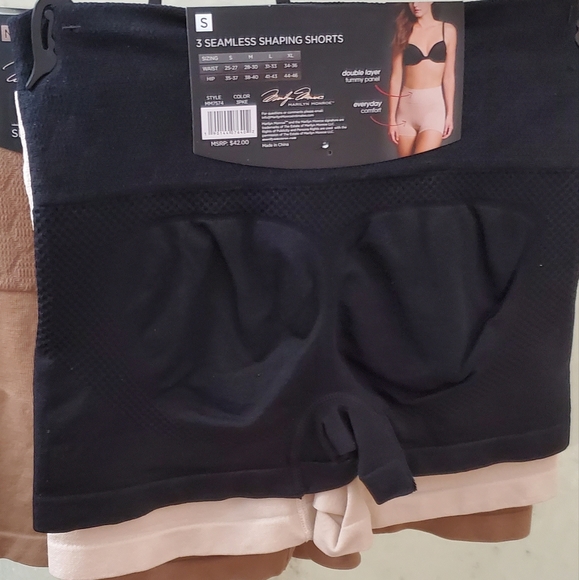 NWT MARILYN MONROE 3PK Seamless Shaping Shorts; S, M, L, & XL Size;$35 each - Picture 12 of 14